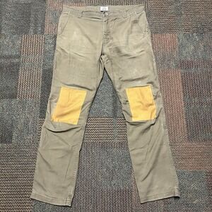 Livsn Pants Flex Canvas Straight Leg Men's 34x32 Padded Double Knee Utility Work